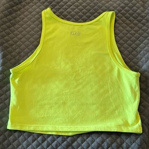 Neon fleo tempo crop top